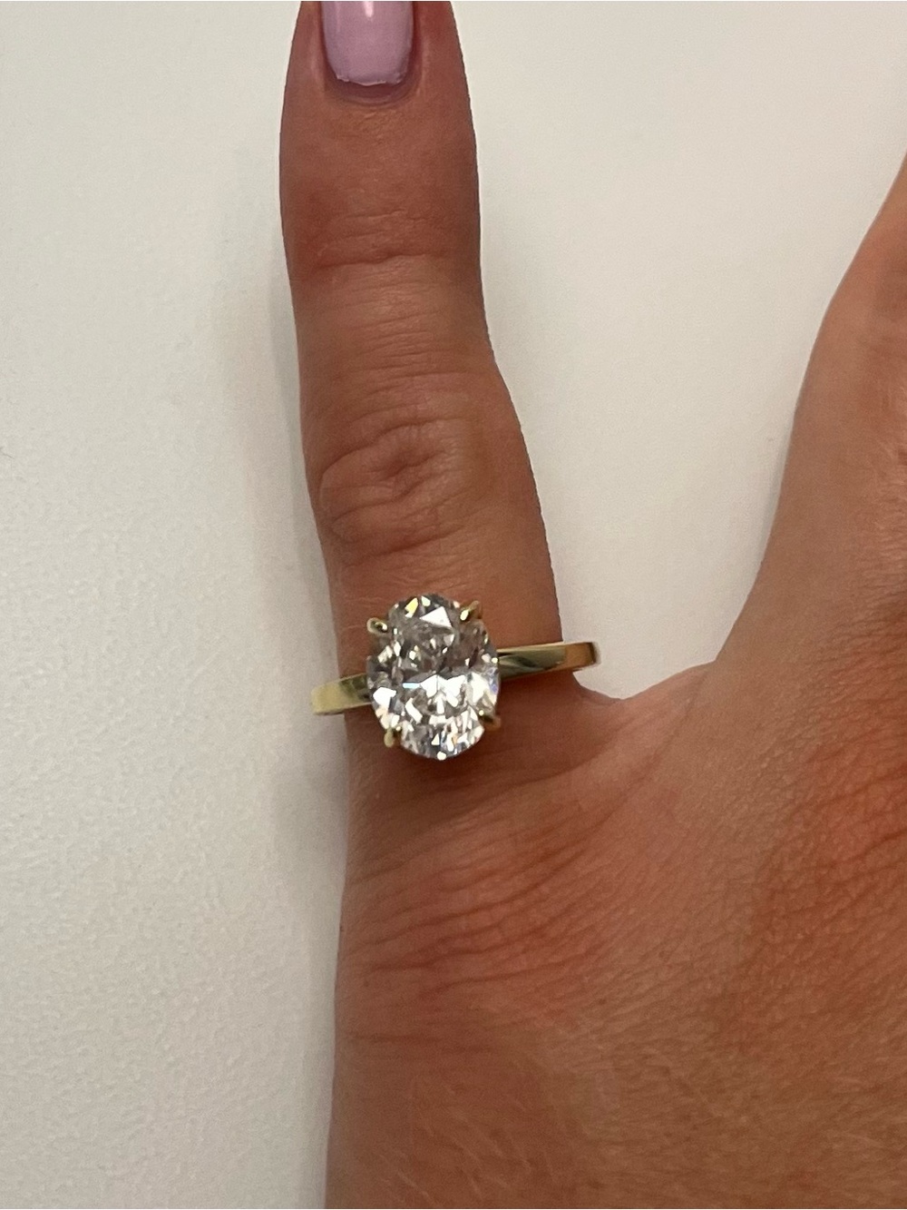 EAMTI 925 Sterling Silver Oval Cut Diamond Engagement